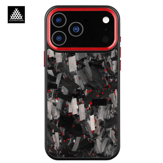 Forged Carbon Fiber Case for iPhone 17 17Air 17Pro 17 Pro Max with Magsafe and Metal Camera Lens /Buttons Anti-drop Phone Cover