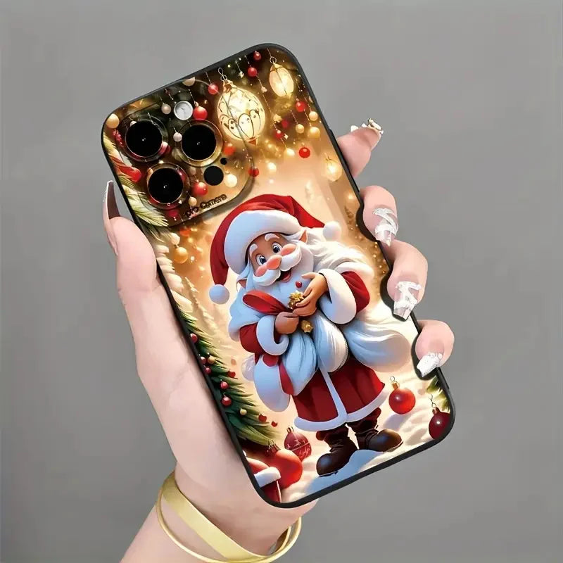 New Christmas-themed Santa Claus pattern creative best-selling phone case - suitable for iPhone 11/12/13/14/15/16/17 Pro Max/Plu