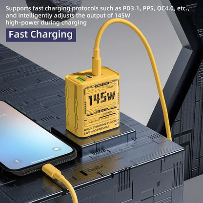 Xiaomi 145W 3 Ports Fast Charger USB Type C Quick Mobile Phone Charger EU US UK Plug Charger Adapter For iPhone 16 Pro Samsung