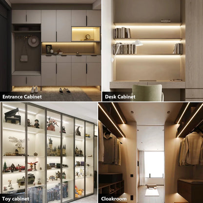 Smart Penetrable Wood COB LED Strip Touch Sensor Light 320Leds/m Warm/Neutral White Parallel Lights Kitchen Backlight Lighting