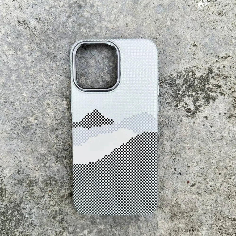 Colourful Kevlar Pattern For Magsafe Magnetic Phone Case For iPhone 16 15 11 12 13 14 Pro Max Luxury Wireless Charge Matte Cover
