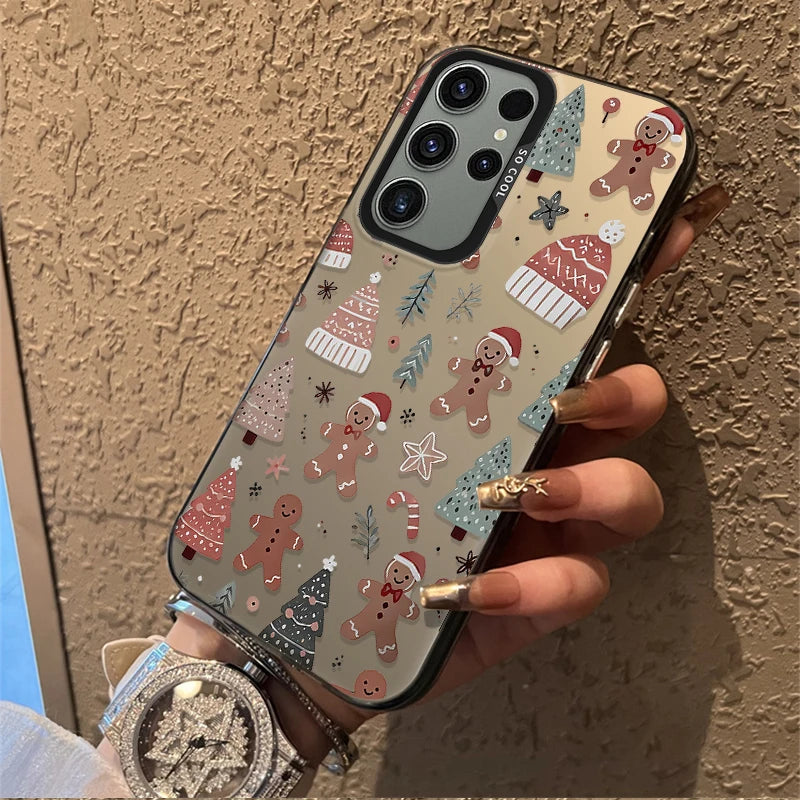 Christmas Tree Santa Claus Case for Samsung Galaxy S25 S24 S23 S22 Ultra S21 Plus S20 FE A73 A72 A71 A56 A55 A54 A53 A52 Cover