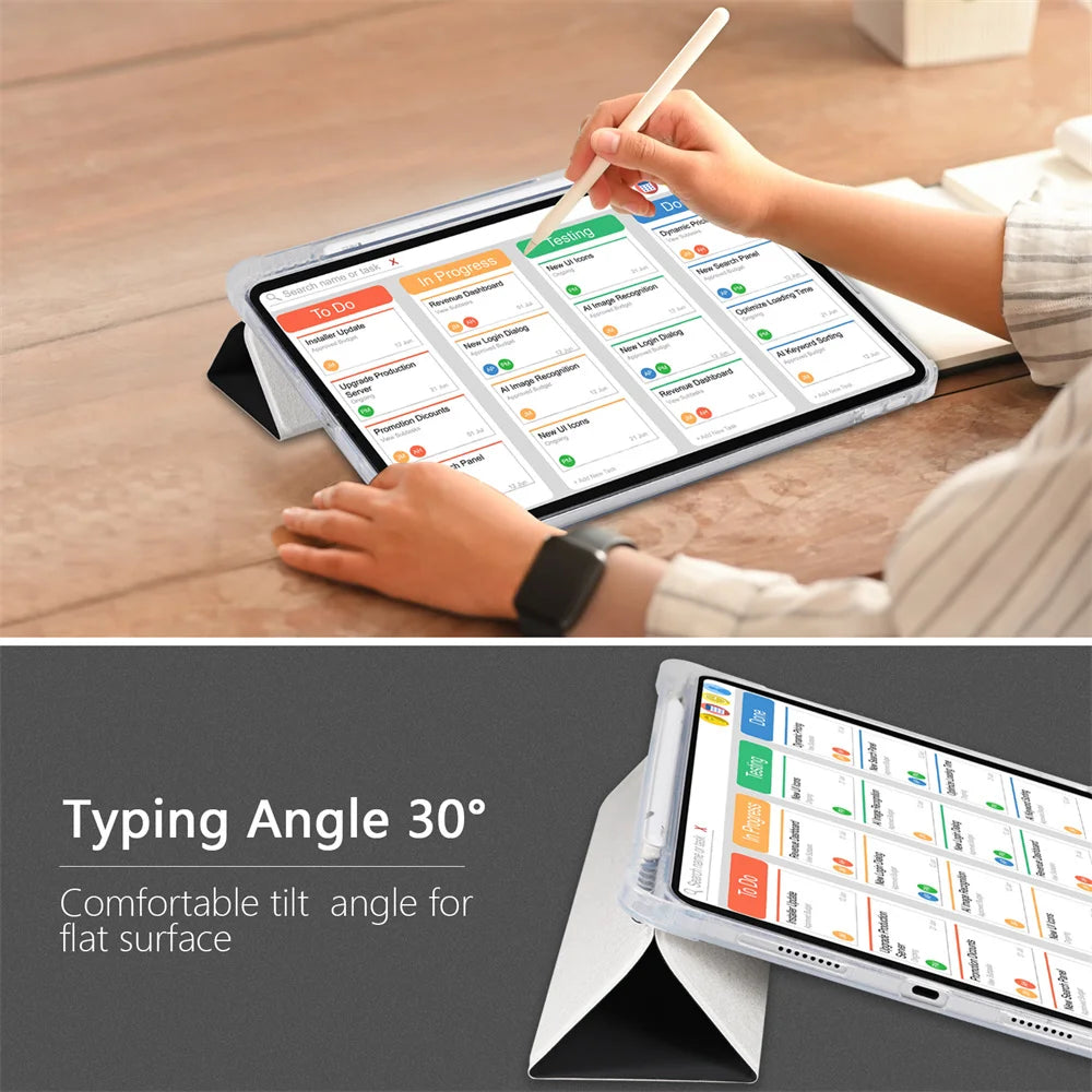 Christmas Bow Cat Case is suitable for Apple iPad Pro 2024 11 inch, 2025 Air 5/4 10.9 inch, iPad 10 9.7 inch, 10.2 inch and othe