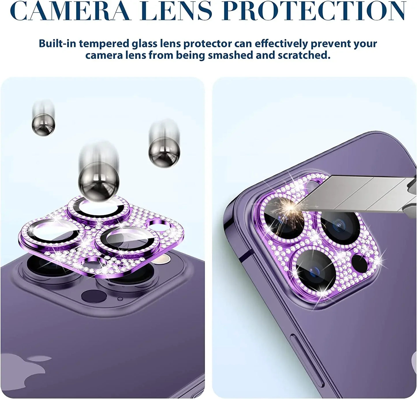 Diamond Camera Lens Protector For IPhone 16 13 12 11 Pro Max Mini Metal Lens Protection For IPhone 15 14 Pro Max 16 Plus Glasses