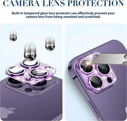 Diamond Camera Lens Protector For IPhone 16 13 12 11 Pro Max Mini Metal Lens Protection For IPhone 15 14 Pro Max 16 Plus Glasses