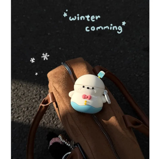 3D Cartoon Winter Snowman Earphone Case For AirPods1 2 3 AirPods 4 AirPods Pro Pro3 Pro2 Cute silicone shockproof Case Christmas