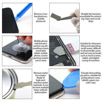22 in 1 Mobile Phone Repair Tools Disassemble Repair Kit for iPhone Screwdriver Combination Skid Multi Function Disassembly Set