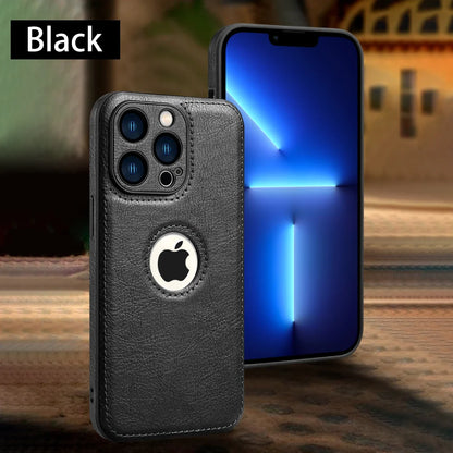 High Quality PU Leather Case for Apple iPhone 16 Pro Max 11 12 13 14 15 Plus X XR Logo View Luxury Business Mobile Phone Cover