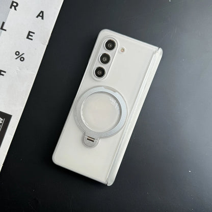 For Samsung Galaxy Z Fold 7 Fold 6 5 4 Magsafe Stand Holder Case 360 Rotate Bracket Business Hinge Protection Slim Matte Cover