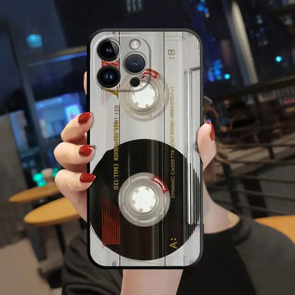 Case For Apple iPhone 13 14 15 11 12 Pro 7 XR X XS Max 8 Plus SE 2022 Phone Cover Shell Magnetic Radio Tape Cassette