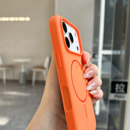 Official Orange Silicone Magnetic For Magsafe Phone Case For iPhone 17 Air 16 15 14 13 12 11 Pro Max Plus Wireless Charge Cover