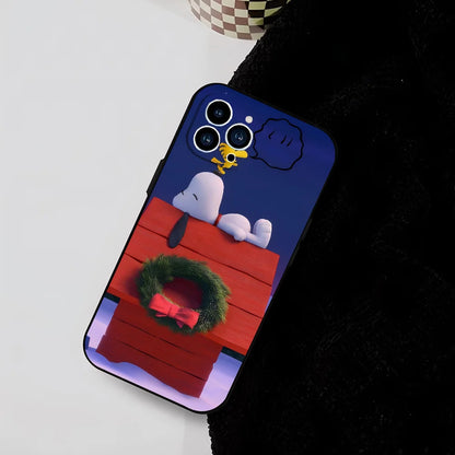 Anime S-Snoopy Phone Case Silicone Soft For IPhone 16 15 14 13 12 11 Plus Pro Max Plus