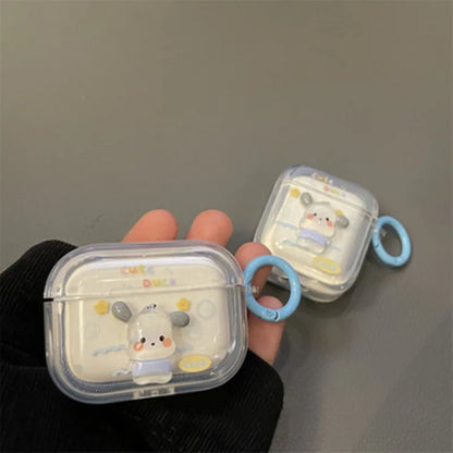 Sanrio Pochacco Earphone Case for AirPods 4 1 2 3 Pro Cartoon Wireless Bluetooth Silicone Headphone Transparent Protective Cover