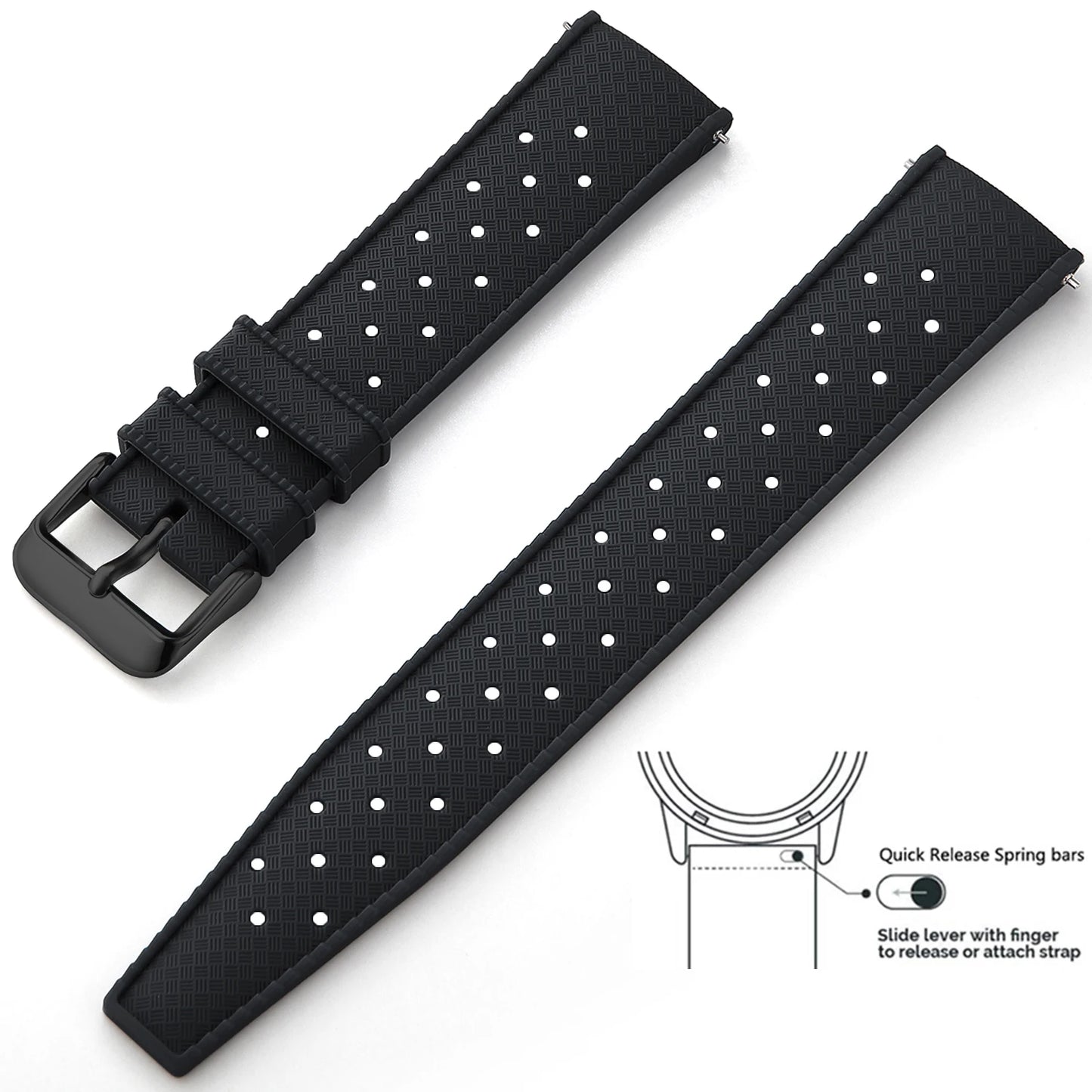 Tropical Silicone Watch Band Quick Release Watch Band 18mm 20mm 22mm Rubber Tropic Smart Watch Strap for Oris Seiko Citizen