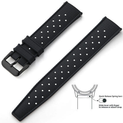 Tropical Silicone Watch Band Quick Release Watch Band 18mm 20mm 22mm Rubber Tropic Smart Watch Strap for Oris Seiko Citizen