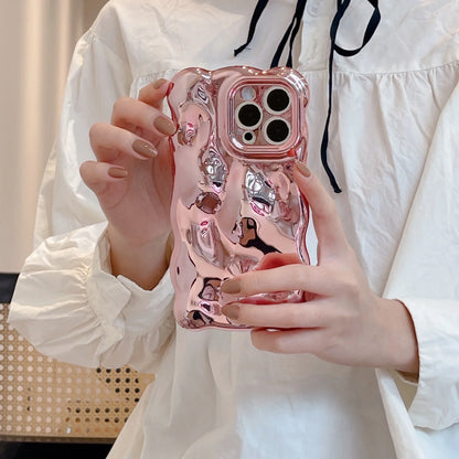 3D Wave Pattern Phone Case For iphone 15 14 13 12 11 Pro Max INS Candy Color Fashion Soft Silicone Shockproof Back Cover Cases