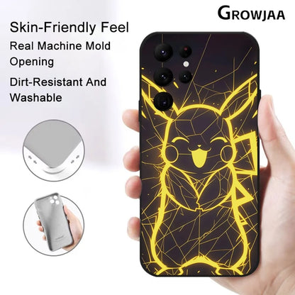 Pikachu Charizard Mimikyu Phone Case For Samsung Galaxy S25 S24 S22 S23 Ultra S21 S20 Plus 5G Protective Silicone Funda