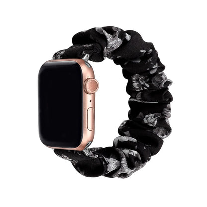 Scrunchie Compatible For Apple Watch Band 49mm 40mm 41mm 38/42mm 44mm 45mm Cute Printed Elastic For iWatch Series 9 8 7 6 5 3 SE