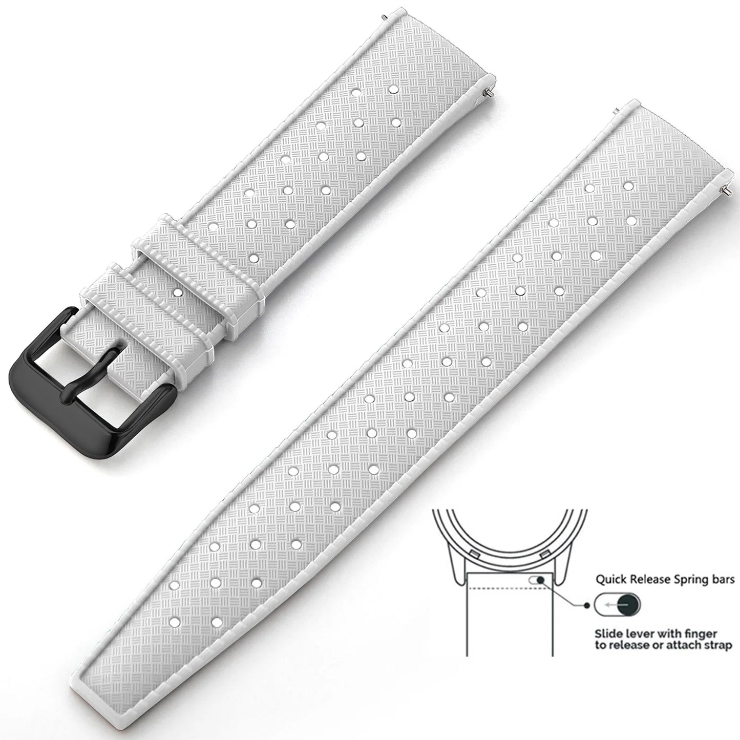 Tropical Silicone Watch Band Quick Release Watch Band 18mm 20mm 22mm Rubber Tropic Smart Watch Strap for Oris Seiko Citizen