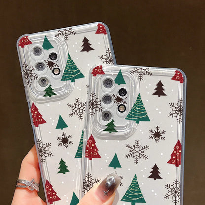 Merry Christmas Phone Case For Samsung A55 5G S24 Ultra A54 A53 A35 A15 A16 S23 FE S22 S21 S20 FE Soft TPU Carcasa Funda Cover