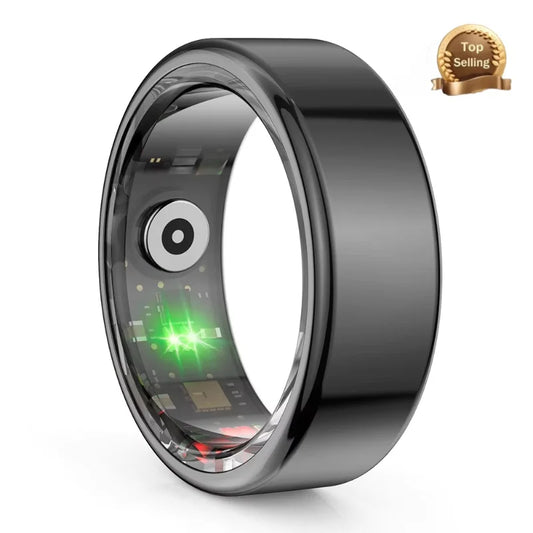 R06 Smart Ring Men Women, Heart Rate And Blood Oxygen Monitor Ip68 5atm Waterproof Bluetooth Connected Wise Multi-sport Mode - covers4phones