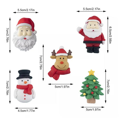 Car Air Outlet Fragrant Clips 3D Christmas Santa Claus Elk Bell Resin Aromatherapy Clip Auto Interior Decoration Accessories