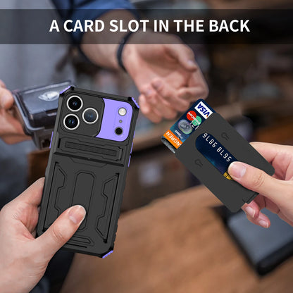 For Apple iPhone 17 Pro Max Case Shockproof Armor Phone Protect Cases For iPhone 17 Pro 17Air 17 Case With Card Slot Stand Cover