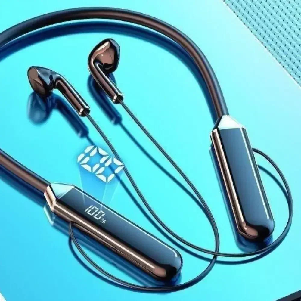 Waterproof Bluetooth Earphone Bluetooth Aluminum Alloy Wireless Headphones With Microphone Bilateral Stereo Neckband Headphones