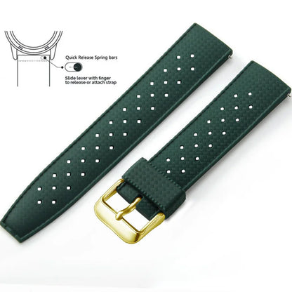 Tropical Silicone Watch Band Quick Release Watch Band 18mm 20mm 22mm Rubber Tropic Smart Watch Strap for Oris Seiko Citizen