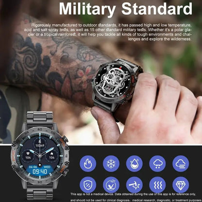 Abelanja Steel 1.39 Bluetooth Call Smart Watch Men Sports Fitness Tracker Watches IP67 Waterproof Smartwatch for Android IOS K52