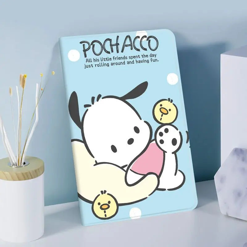 Sanrio Pochacco Silicone Case For iPad Pro 11 10.5 Air 5 4 10.9 10.2 8th 7th Generation for iPad Mini 5 4 7.9 Funda Smart Cover