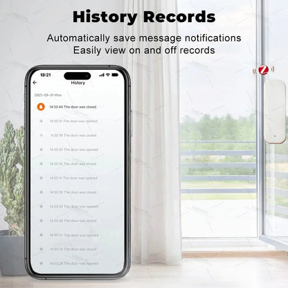 Tuya Zigbee Door Sensor Window Contact Sensor Smart Home Open Closed Detector Alarm Security Protection For Smart Life Z2M