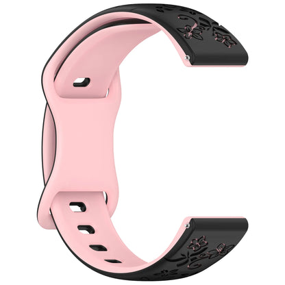 18mm 20mm 22mm Floral Engraved Band for Samsung Galaxy Watch 7 6 5 4 Cute Fancy Silicone Strap For Watch 5 Pro/Active 2 correa