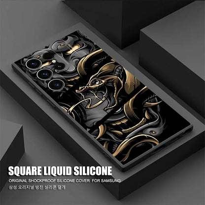 Samurai Hannya Mask Ghost Phone Case For Samsung Galaxy S24FE Cases S25 S23 S21 Ultra S20 S24 FE S22 Plus A25 A35 A54 A55 Cover