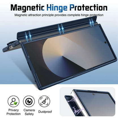 Camera Holder Hinge Protection PC Hard Phone Case For Samsung Galaxy Z Fold 7 6 5 4 3 Outer Screen Glass Shockproof Cover