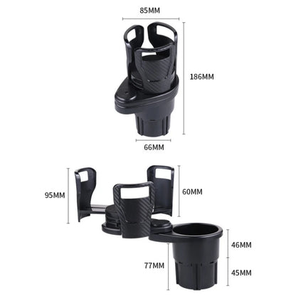 Universal Adjustable Car Cup Holder Expander 2-in-1 Car Organizer Snack Tray & Compass Design Portable Snack Rack Drink Storage