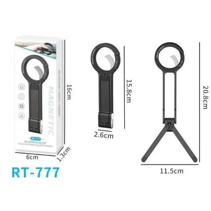 Foldable Portable Phone Holder Stand Magnetic Cell Phones Tripod Mount For Magsafe iPhone 16 15 14 13 12 Pro Max Samsung Xiaomi