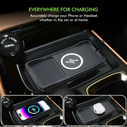 Car Wireless Charger Pad Base USB Cable for iPhone 16 15 14 13 12 Pro Max Samsung Xiaomi Airpods Pro 2 LG Fast Charging Station
