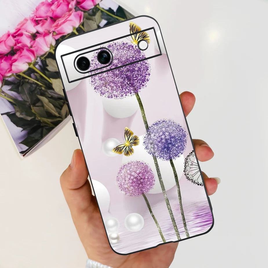 For Google Pixel 8A Case Stylish Painted Cover Soft TPU Shockproof Phone Case For Google Pixel 8 Pro Pixel8A Fundas Coque Bumper