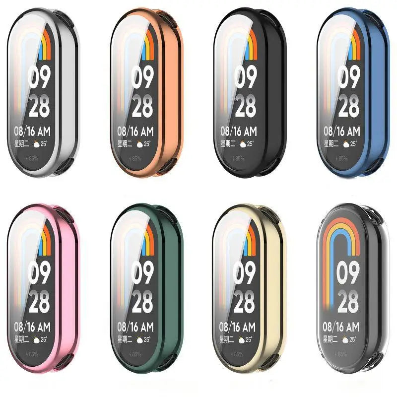 Full Cover Case For Xiaomi Mi Band 9 8 Screen Protec Mi Band9 8 NFC Screen Protector Protective Case Watch CaseFor Mi band8 9 - covers4phones