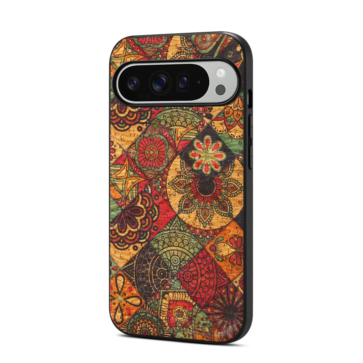 Shockproof European Floral Irregular Pattern Leather Back Case for Google Pixel 6 7 8 9 10 10A 10Pro 10ProXL