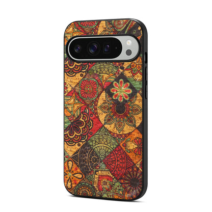 Shockproof European Floral Irregular Pattern Leather Back Case for Google Pixel 6 7 8 9 10 10A 10Pro 10ProXL