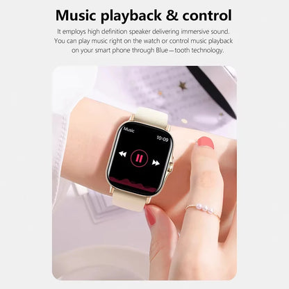 KESHUYOU 2025 New Smart Watch Bluetooth Call Message Alert Music Player Heart Rate Monitor Pedometer Smart Watch for Android IOS