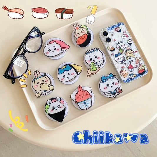 Cute Cartoon Japan Anime Chiikawa Magnetic Holder Magsafe Wireless Charge Phone Case For iPhone 16 15 14 13 12 11 Pro Max Cover