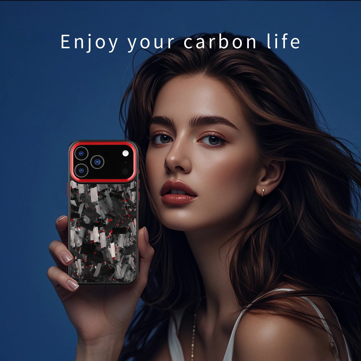 Forged Carbon Fiber Case for iPhone 17 17Air 17Pro 17 Pro Max with Magsafe and Metal Camera Lens /Buttons Anti-drop Phone Cover