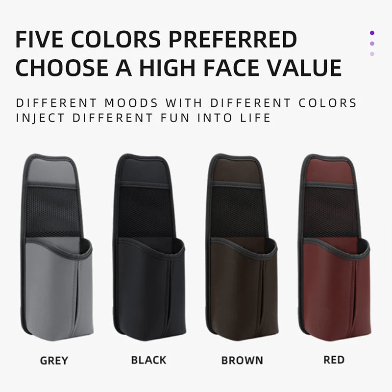 SEAMETAL Car Seat Side Storage Bag Hanging Auto Seat Organizer Tissue Holder Universal Mesh Storage Pocket for Phone Bottle