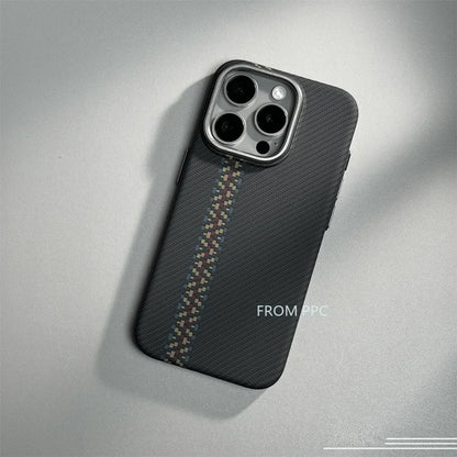 Carbon Fibre MagSafe Cover Case for iPhone 16 14 15 Pro Max Wireless Charging Magnetic Phone Shell Alloy Camera Ring Hard Coque