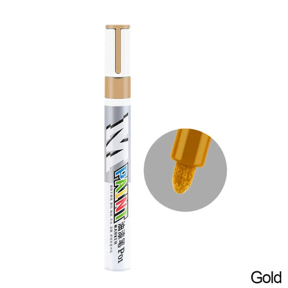 Car Paint Scratches Repair Brush Pen Waterproof Water Paint Marker Pen Car Tire Tread Care Automotive Black White Red Silver