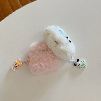 Kawaii Plush Case for Airpods 1/2 Pro 3rd Pro2 Sanrio Kitty Melody Kuromi Pochacco PomPurin Earphone Cover Anti-Fall Protection