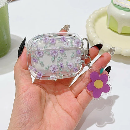 Lovely Floral Flowers For Apple AirPods 1 2 Pro2 Bluetooth Headphone Cover 3rd Generation Silicone Soft Cover Protective Case